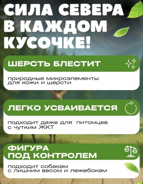 Консервы гречневая каша с олениной для собак 525 гр